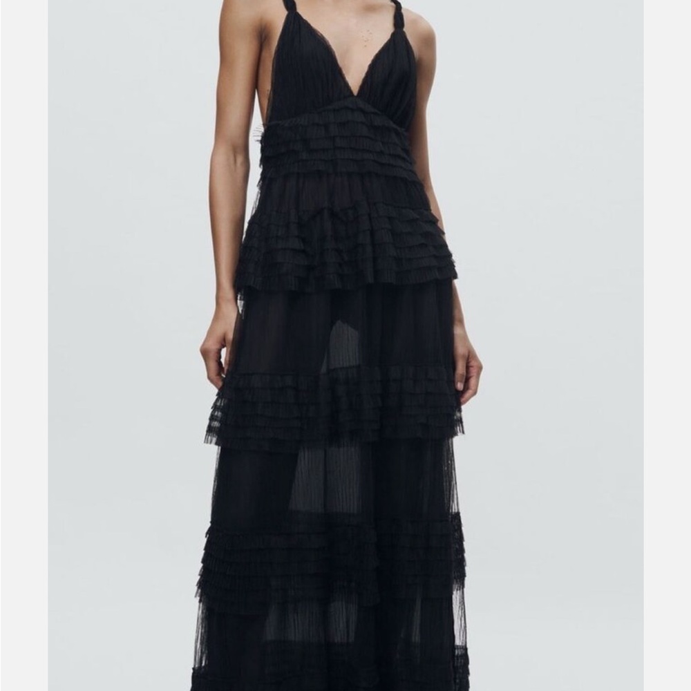 Black Tulle Gown